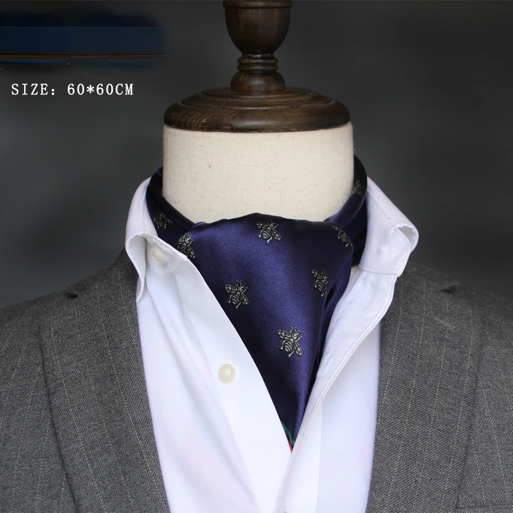 Silk Scarf Square - 英国製、紳士用シルクスカーフ、小さめの正方形タオル、サテンシルクタオル、韓国風、春・秋、ビジネスシーンに最適。