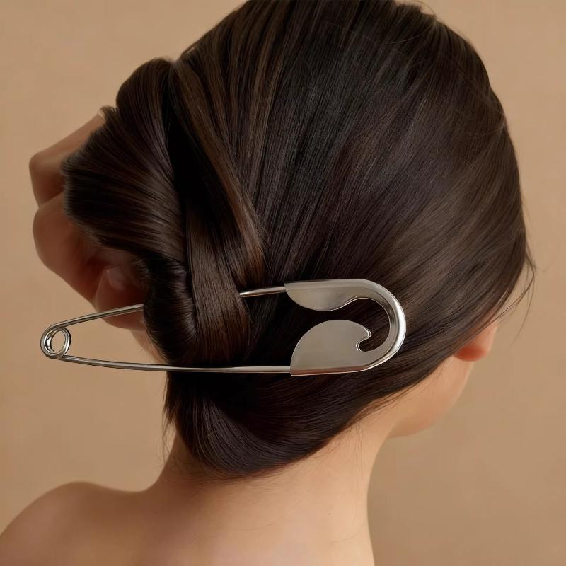 大人気！大判の安全ピン、金属製のヘアクリップ、バレッタ。女性 - Women Accessories Sale のレビューと価格