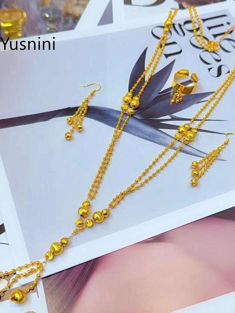最新トレンドの高級感あふれるドバイ製24Kゴールドメッキのネ - Women Accessories Dubai のレビューと価格