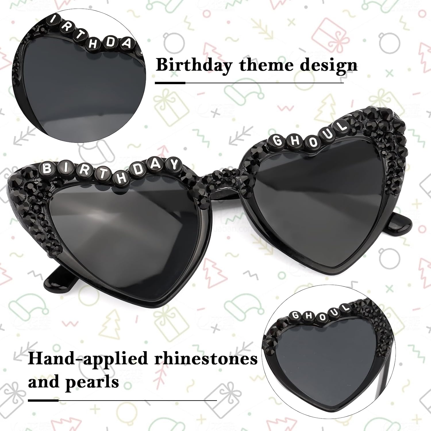 ゴス風バースデーサッシュとサングラス 女性用 ゴシックハロウ - Women'S Emo Accessories のレビューと価格