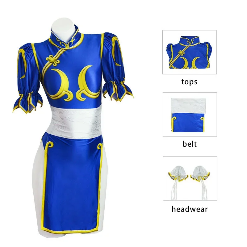 大人女性服ゲームファイターストリートファイターチュンリコスプ - Women'S Accessories Clothing のレビューと価格