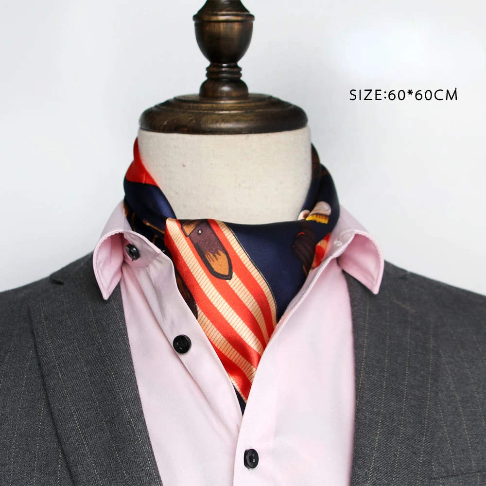 英国製、紳士用シルクスカーフ、小さめの正方形タオル、サテンシ - Silk Scarf Square のレビューと価格