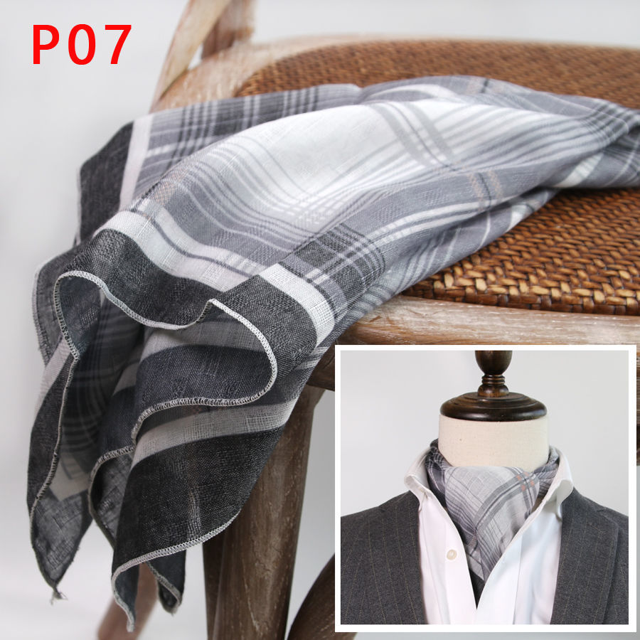 メンズスクエアスカーフ,ボタン付きコットンとリネンのスカーフ - Silk Scarf Square のレビューと価格