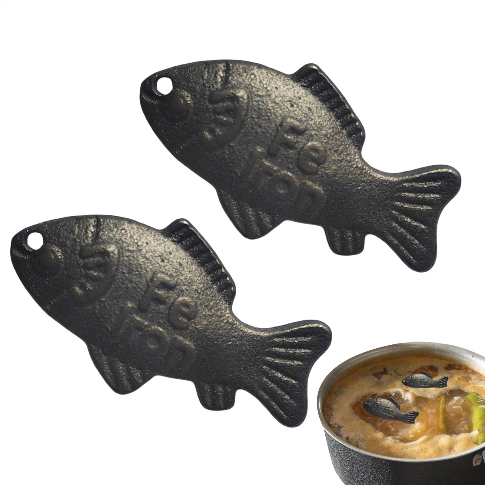 2 個の鉄魚 鉄の天然源 再利用可能なキッチンアクセサリー  - Women Kitchen Accessories のレビューと価格