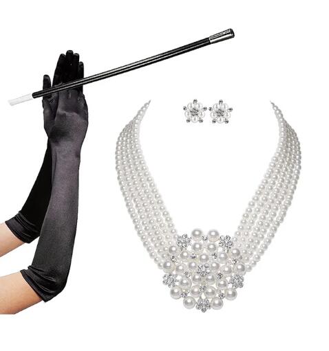 Autreyヘップバーンパールネックレスとブレスレットセット - Women'S Accessories In The 1950S のレビューと価格