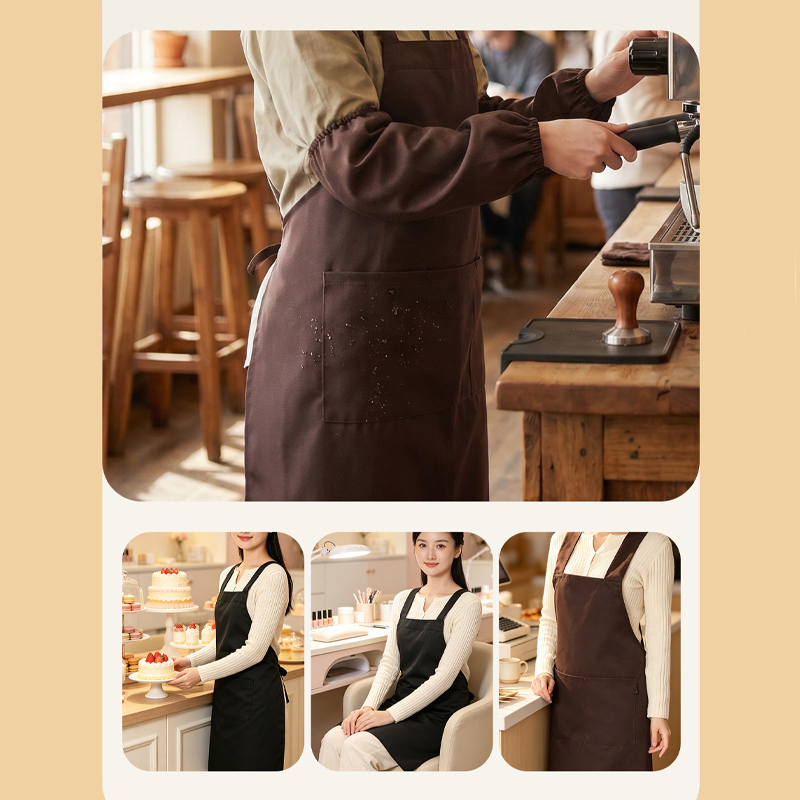 ポケット付きネックストラップ式布製エプロン、料理、工芸、家庭 - Women Kitchen Accessories のレビューと価格