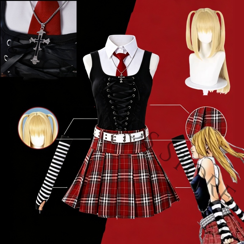 アニメ ミサ・アマネ ミサミサ コスプレ衣装 トップス ベス - Women'S Red Accessories のレビューと価格