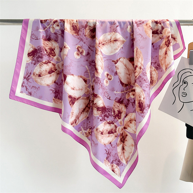 女性用の大きな正方形のプリントスカーフ,レトロなツイルシルク - Silk Scarf Square のレビューと価格
