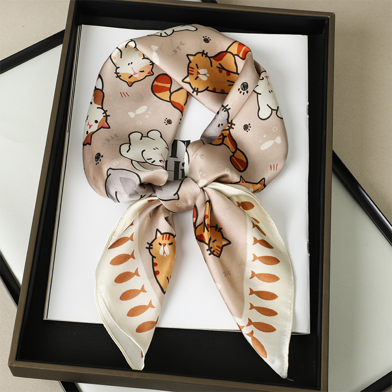 女性用サテンヒジャーブスカーフ,髪用,シルク,ワイド,正方形 - Silk Scarf Square のレビューと価格