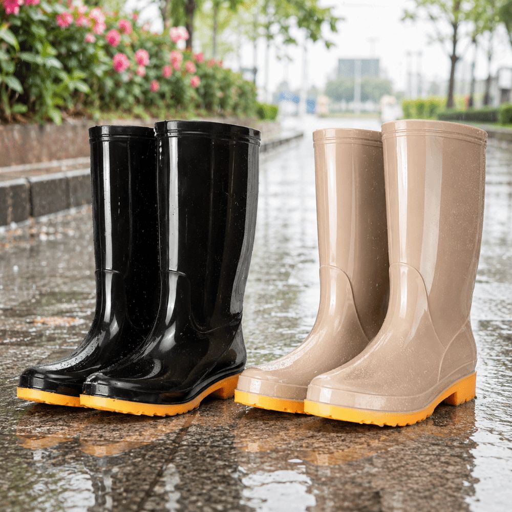 滑り止め付きレディースロングレインブーツ、ハイカット防水ガー - Women Kitchen Accessories のレビューと価格